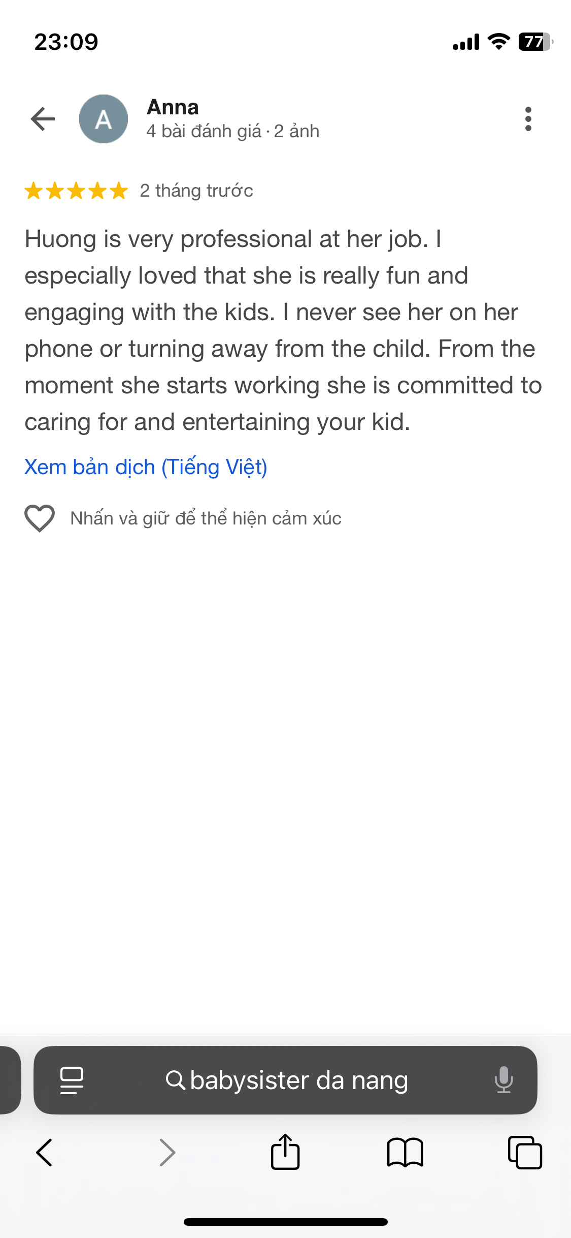 Parent review